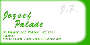 jozsef palade business card